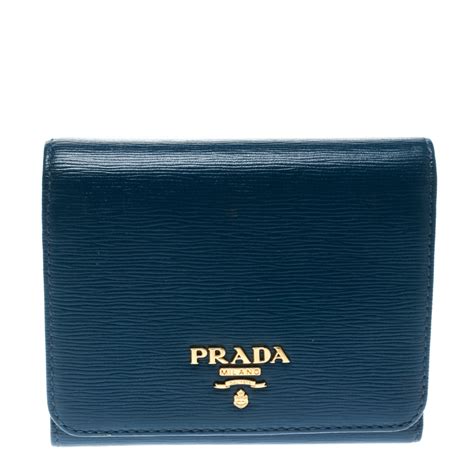 prada royal blue wallet|Prada billfold wallet.